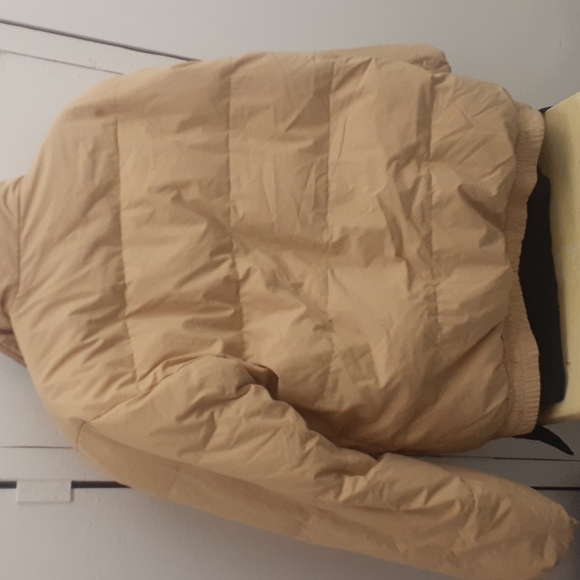 STROH MANN REVERSIBLE Puffer TAN GREEN SKI Snow Winter JACKET M L - Picture 4 of 9